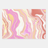 Papier plat Motif rose et jaune (Devant 2)