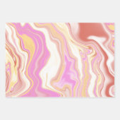 Papier plat Motif rose et jaune (Devant)
