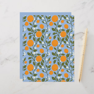 Papier plat Motif Sunny Citrus Grove