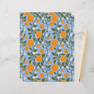 Papier plat Motif Sunny Citrus Grove
