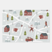 Papier plat Nordique de Vacances Jeu de 3 (Devant 2)