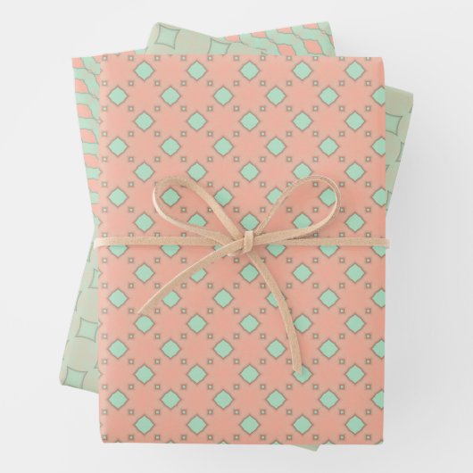 Papier plat Peachy Mint Magic Wrapper Set (En situation)