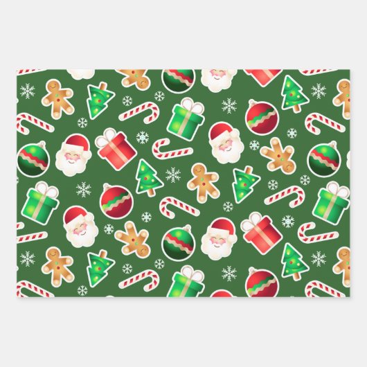 Papier plat père Noël Christmas Wrapper (Devant 3)