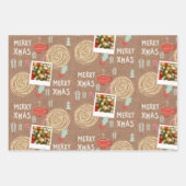 Papier plat personnalisé d'enveloppement de Noël (Devant 2)