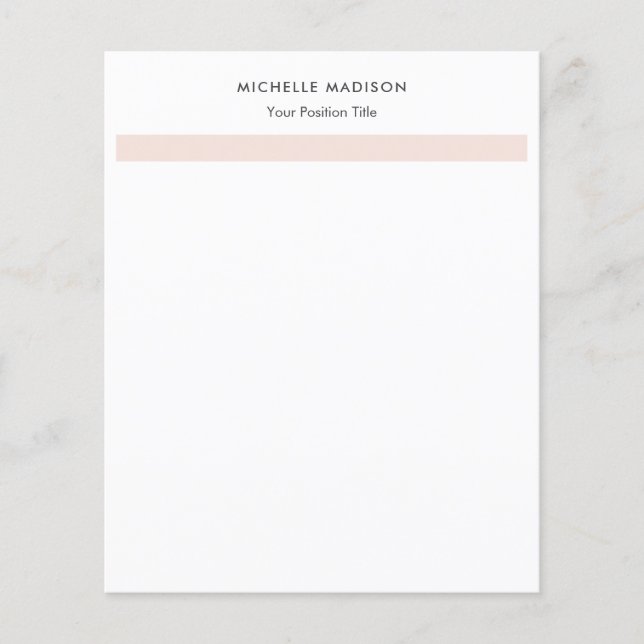 Papier Plat professionnel minimaliste tendance (Devant)