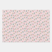 Papier plat rétro à enveloppement de Noël Jeu de 3 (Devant 2)