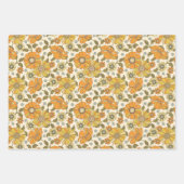 Papier plat Retro Orange Floral (Devant)