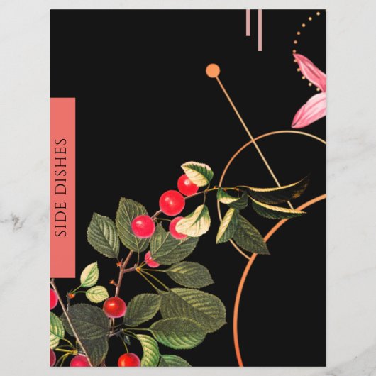 Papier Plats Côtés | Insertion de recette | Cerises noire (Dos)