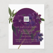 Papier Plum d'aubergine Purple Floral Forêt Mariage vert (Dos)