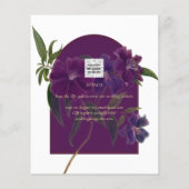 Papier Plum d'aubergine Purple Floral Forêt Mariage vert (Dos)