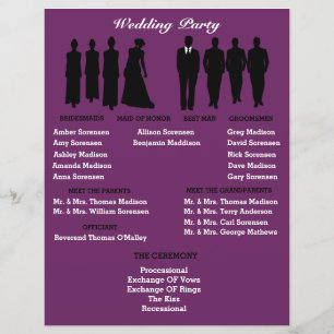 Papier Plum Et Argent Coeur Polka Dot Ceremony Circulaire