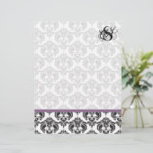 Papier Plum Monogramme Damas (Debout devant)