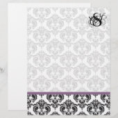 Papier Plum Monogramme Damas (Devant / Derrière)