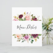 Papier Plum Purple Blush Fête des mariées Recette Divider (Debout devant)