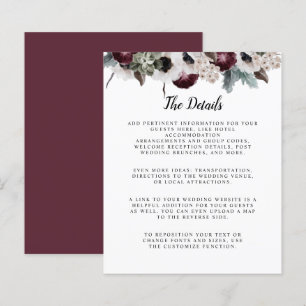 Papier Plum Sage ivoire rose Floral budget détails mariag