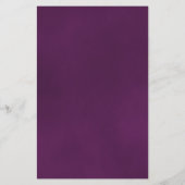 Papier Plum violet Rose Élégant Faire-part de mariage BUD (Dos)