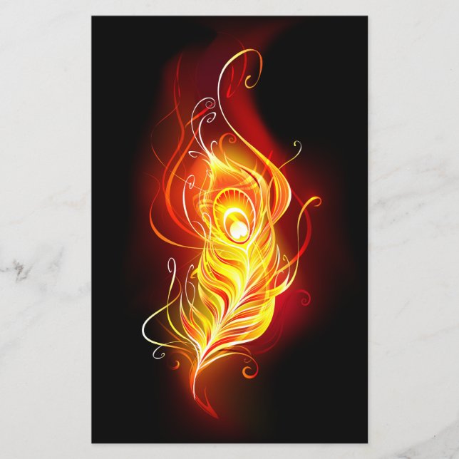 Papier Plume de paon de feu (Devant)