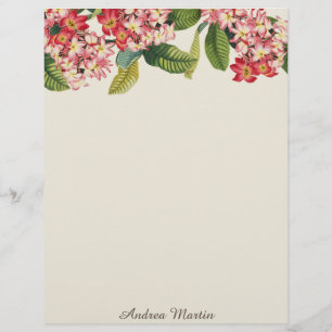 Papier Plumeria Floral Tropical Island Fleurs En-Tête