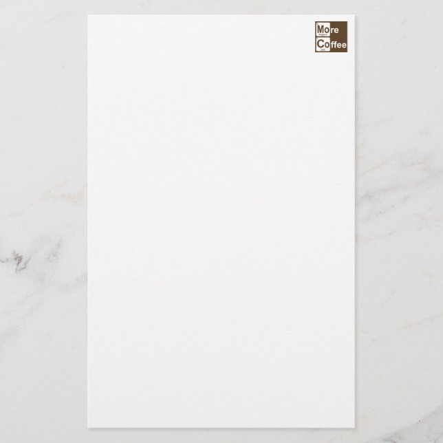 Papier Plus de tableau périodique du café (Devant)