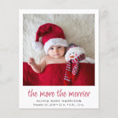 Papier Plus Le Merrier Photo Holiday Faire-part de naissa (Devant)