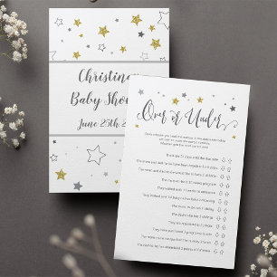 Papier Plus ou moins Baby shower de révélation de genre J