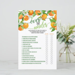 Papier Plus ou moins de jeu - Orange