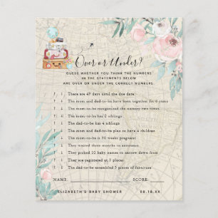 Papier Plus ou moins   Jeu Baby shower