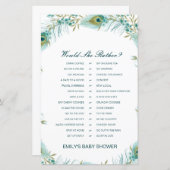 Papier Plutôt Baby shower Jeu Imprimé (Devant / Derrière)