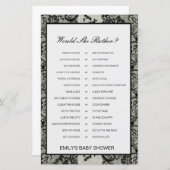 Papier Plutôt Baby shower Jeu Imprimé (Devant / Derrière)