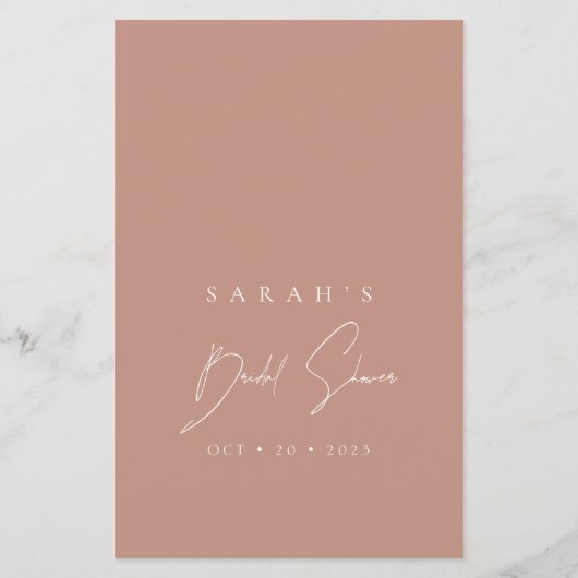 Papier Plutôt Blush rose Fête des mariées Jeu (Dos)