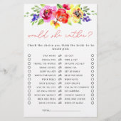 Papier Plutôt Bright Floral Fête des mariées Jeu (Devant)