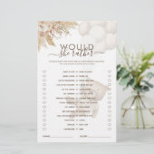 Papier Plutôt Teddy Bear Baby shower Jeu (Debout devant)