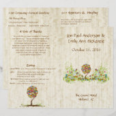 Papier Poche de forêt enchantée Arbre à conte de fées flo (Devant / Derrière)