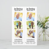 Papier Poème commémoratif 3 Photo Prière funéraire 2 Sign (Debout devant)