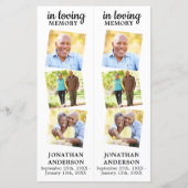 Papier Poème commémoratif 3 Photo Prière funéraire 2 Sign (Devant)