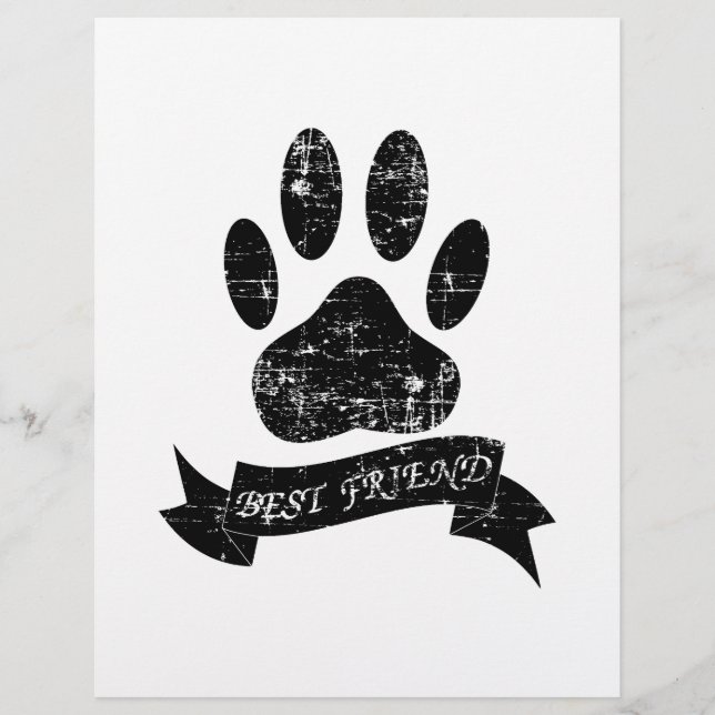 Papier Poignée de chien détendue avec ruban (Devant)