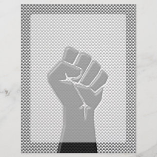 Papier Poing de solidarité en fibre de carbone