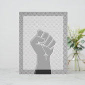 Papier Poing de solidarité en fibre de carbone (Debout devant)