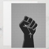 Papier Poing de solidarité en fibre de carbone (Devant / Derrière)