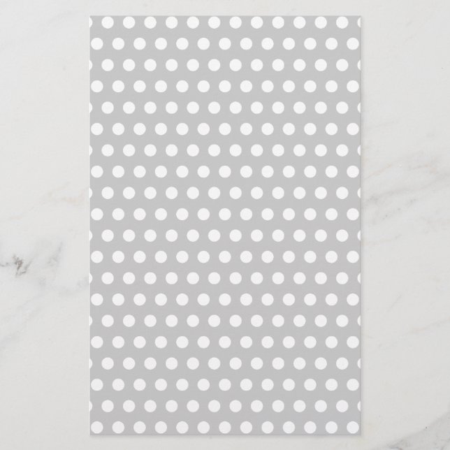 Papier Points blancs sur gris clair (Devant)
