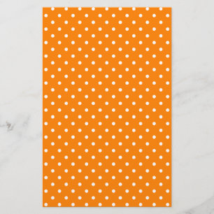 Papier Points oranges et blancs