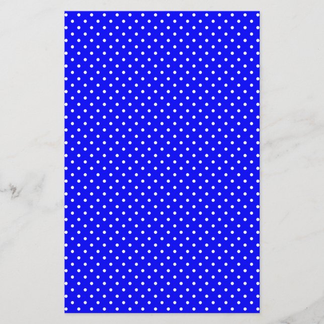 Papier Points Polka Bleu-Noir Et Blanc (Devant)