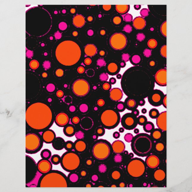 Papier Points rose et orange (Devant)