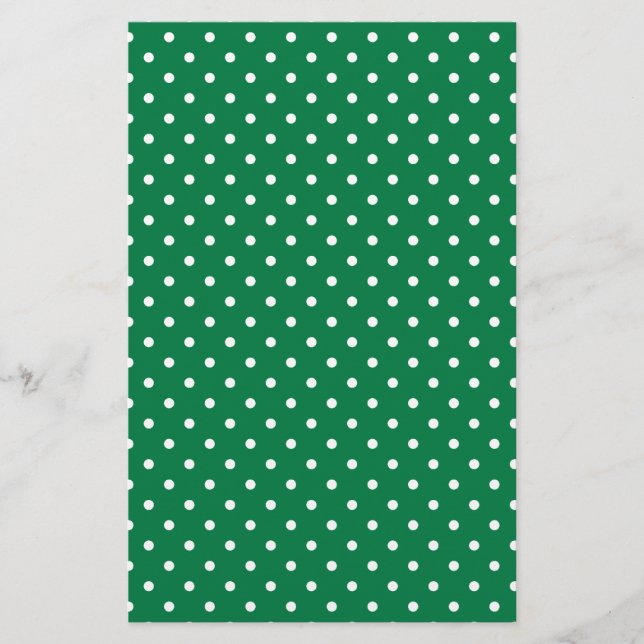 Papier Points verts et blancs (Devant)
