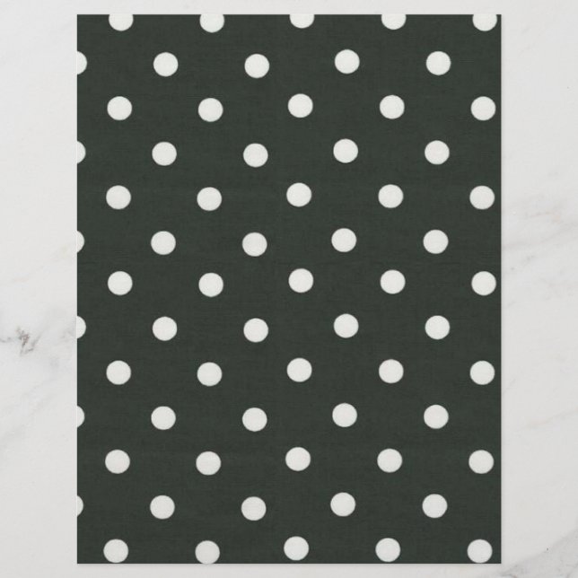 Papier Pois noirs et blancs (Devant)