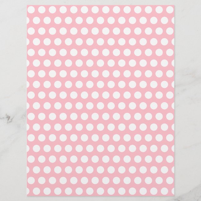 Papier Pois rose et blanc (Devant)