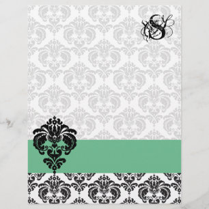 Papier Pois vintage Damas Monogramme en-tête