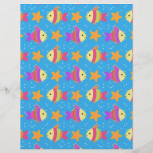 Papier Poisson Et Motif D'Épée