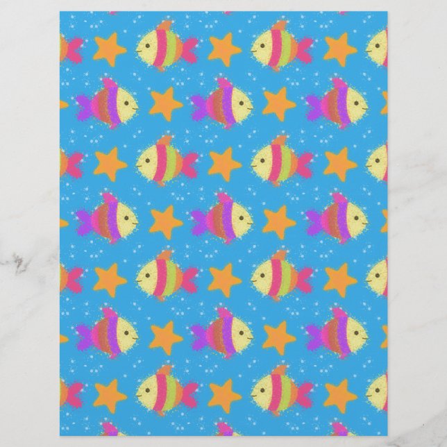 Papier Poisson Et Motif D'Épée (Devant)
