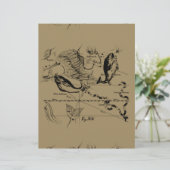 Papier Poissons Constellation Hevelius 1690 Décor (Debout devant)